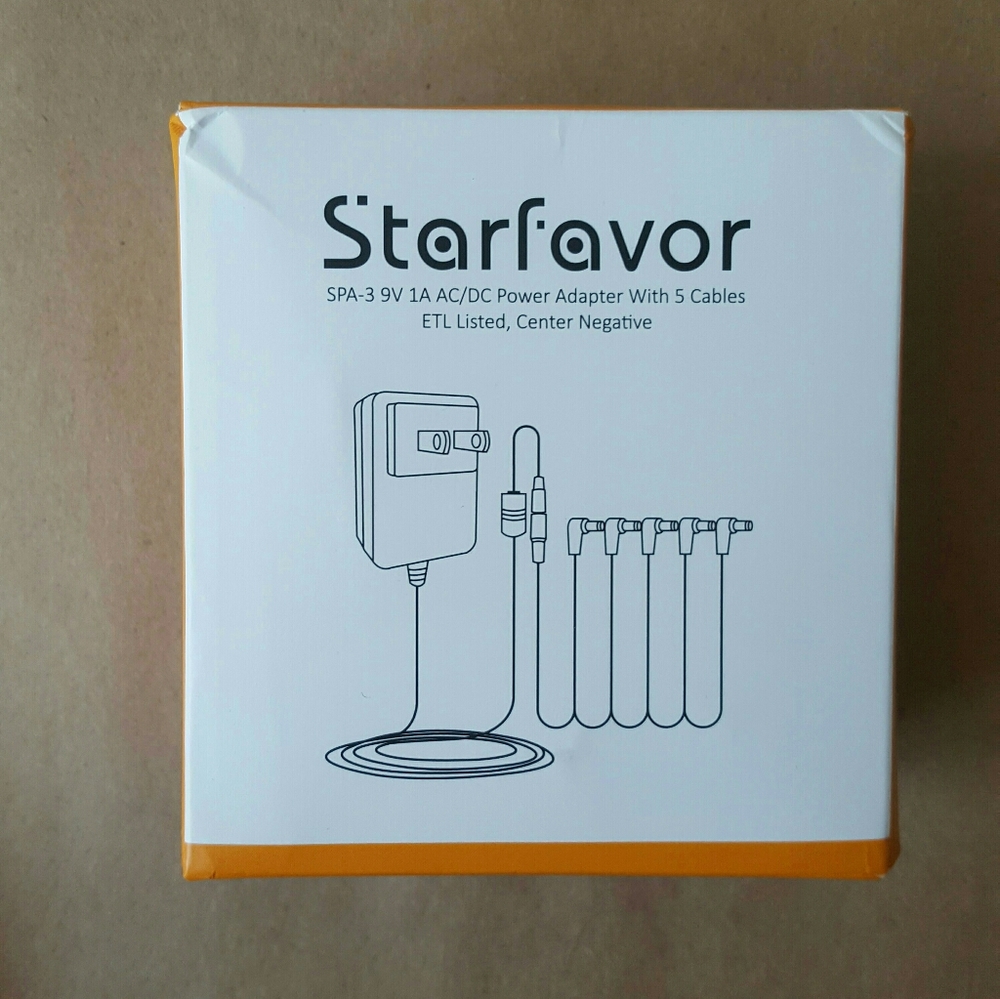 Starfavor SPA-3 9V 1A AC/DC Power Adapter